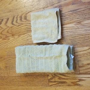 Lime green 100% cotton better home hand towel and wash cloth